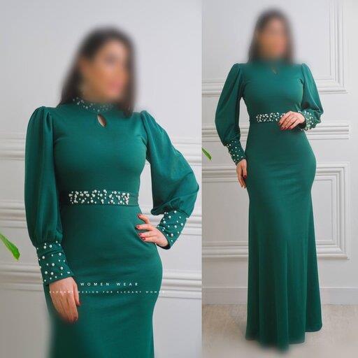 لباس و پیراهن مجلسی مرواریدی شیک ماکسی